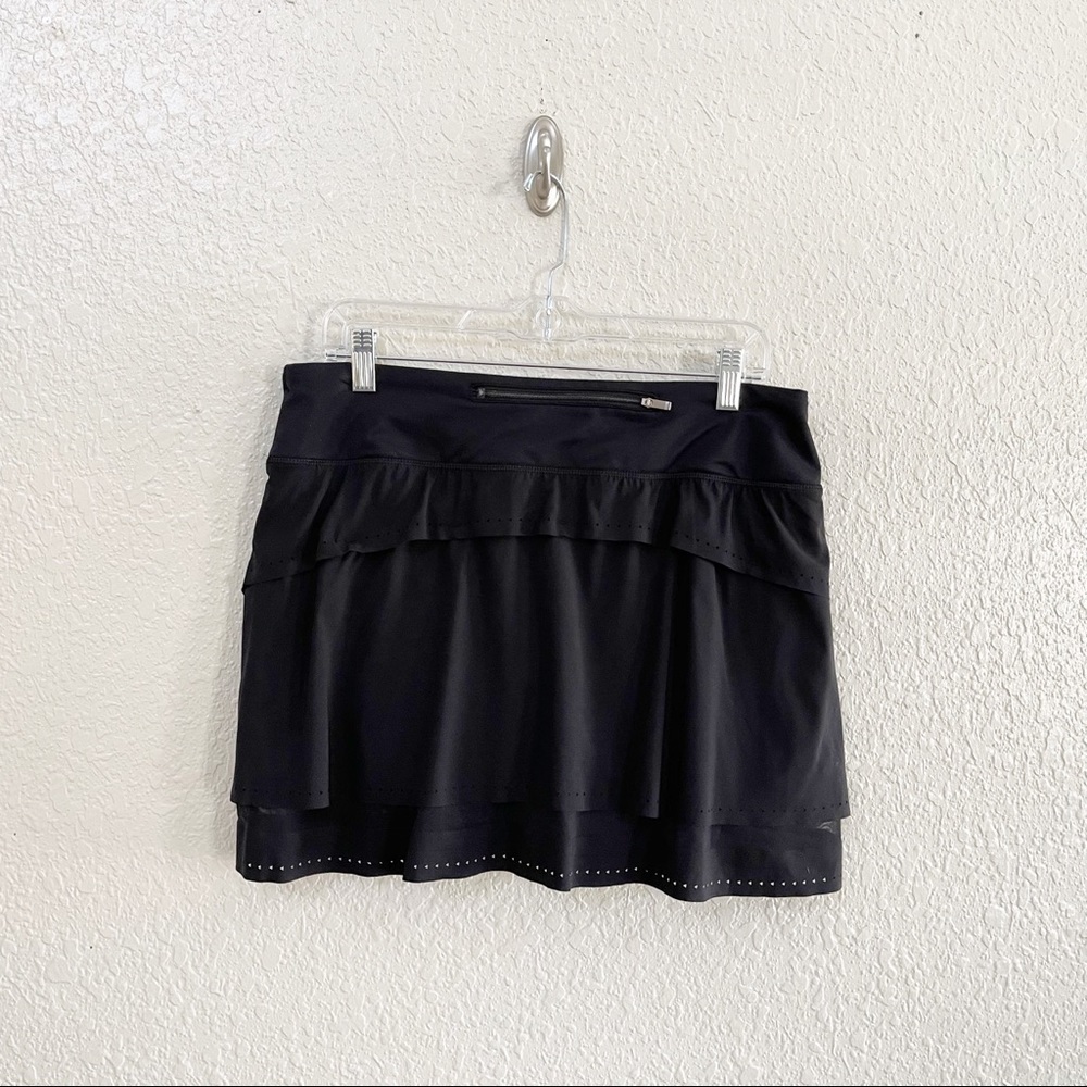 Athleta Women's Laser Run Black Lightweight Waterproof Tennis Activewear Skort M - Picture 3 of 9